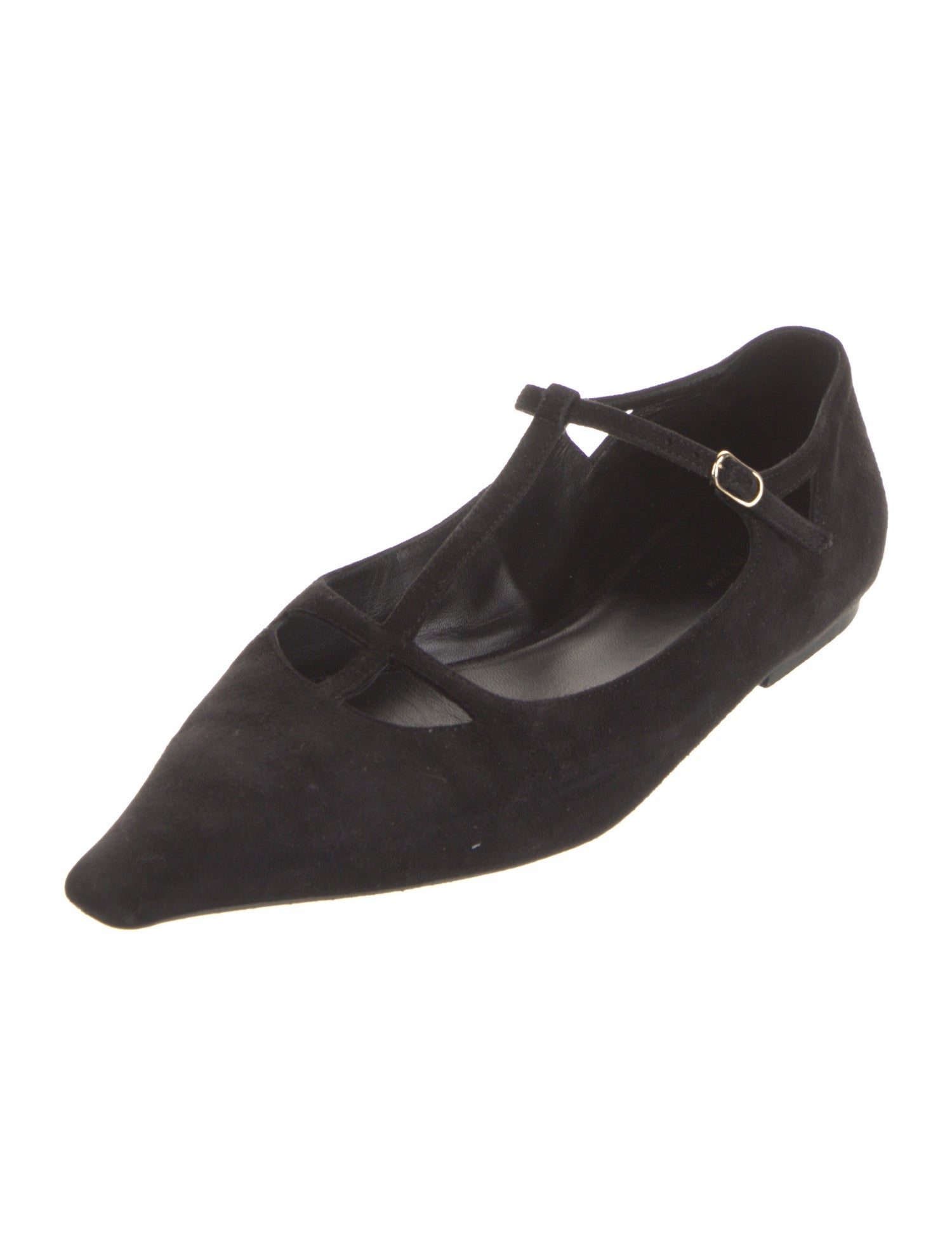 The Row Cyd Suede Mary Jane Flats